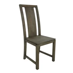 Chaise Hévéa dossier haut 45x52x105cm HELENA