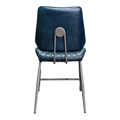 Chaise industrielle bleu foncé (lot de 2) SALERNE