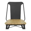 Chaise industrielle bois et métal noir BROOKLYN