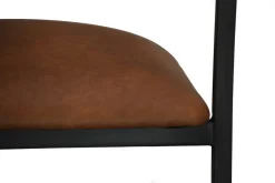 Chaise industrielle confort avec assise en microfibre chocolat