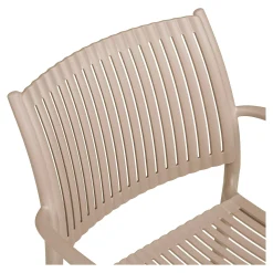 Chaise intérieur / extérieur en polypropylène taupe (lot de 2) RHODES