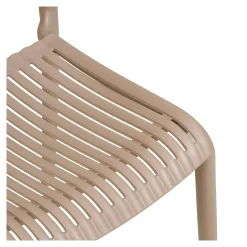 Chaise intérieur / extérieur en polypropylène taupe (lot de 2) RHODES