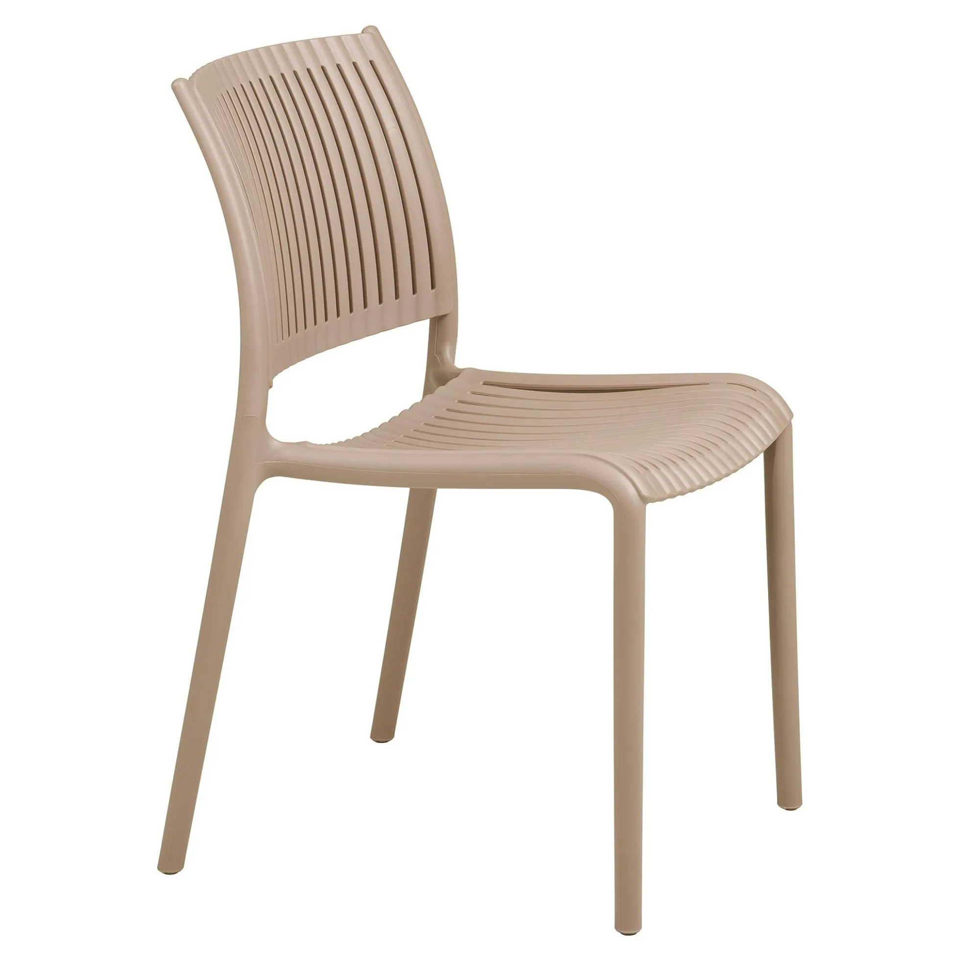Chaise intérieur / extérieur en polypropylène taupe (lot de 2) RHODES