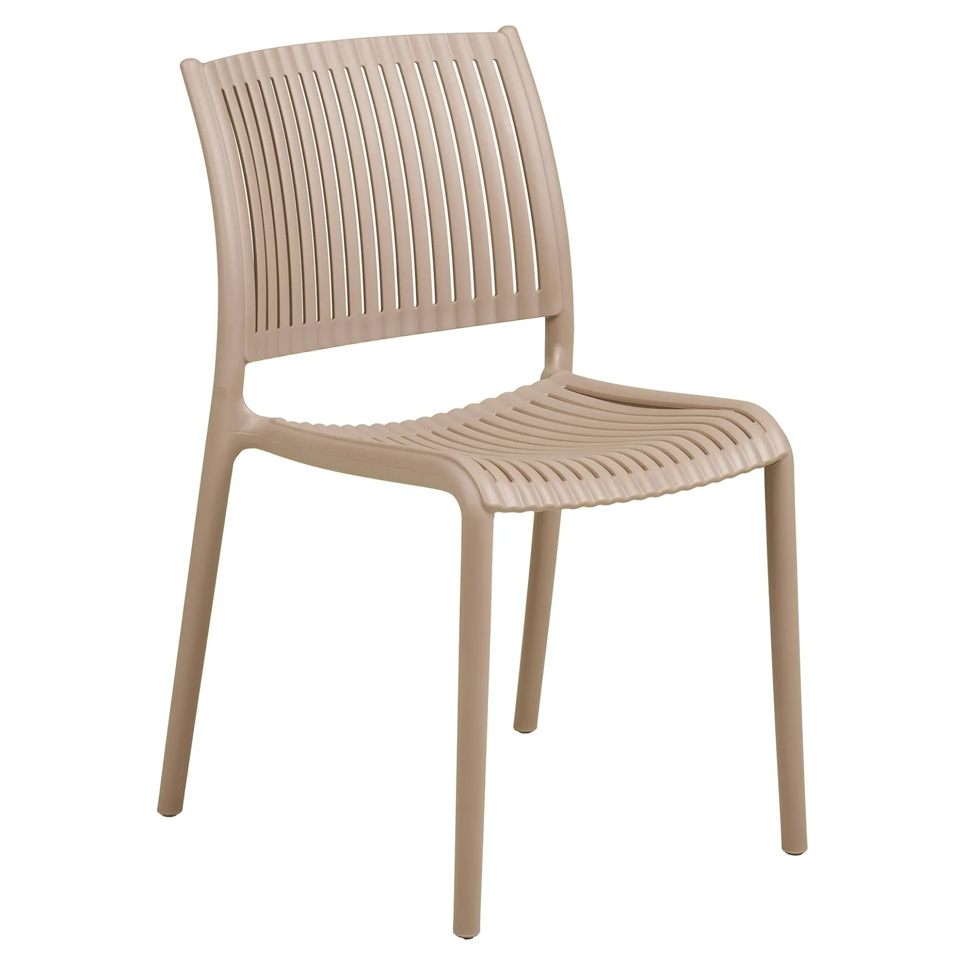 Chaise intérieur / extérieur en polypropylène taupe (lot de 2) RHODES
