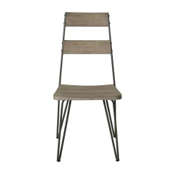 Chaise Jardin Teck Acier (lot de 2) DETROIT