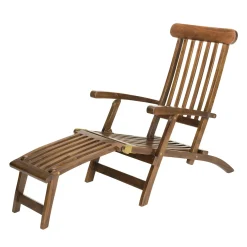 Chaise longue en teck massif MACAO