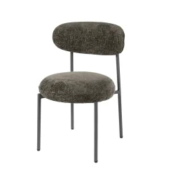 Chaise marron moderne en velours tissé (lot de 2) CREEK