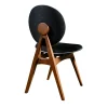 Chaise médaillon grise - style moderne (lot de 2) DILI