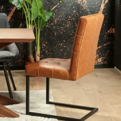 Chaise moderne camel (lot de 2) OKA