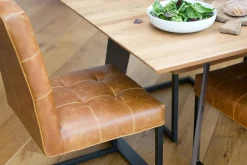 Chaise moderne camel (lot de 2) OKA