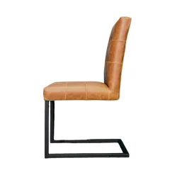 Chaise moderne camel (lot de 2) OKA