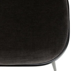 Chaise moderne dossier rotin assise velours noir (lot de 2) LOANO