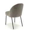 Chaise moderne tissu couleur lin pieds métal noir (lot de 2) TIM