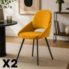 Chaise moutarde à accoudoirs intégrés (x2) AUREN