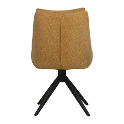 Chaise moutarde pivotante en velours texturé (lot de 2) IENA