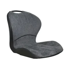 Chaise pied luge bi-matière en tissu gris (lot de 2) LIGURIE
