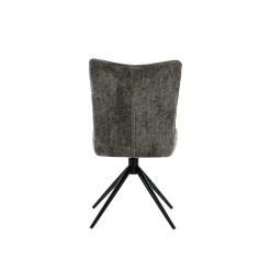 Chaise pivotante anthracite en tissu texturé (x2) RIVANO