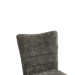 Chaise pivotante anthracite en tissu texturé (x2) RIVANO