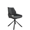 Chaise pivotante anthracite assise baquet (lot de 2) LIGURIE