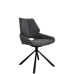 Chaise pivotante anthracite assise baquet (lot de 2) LIGURIE