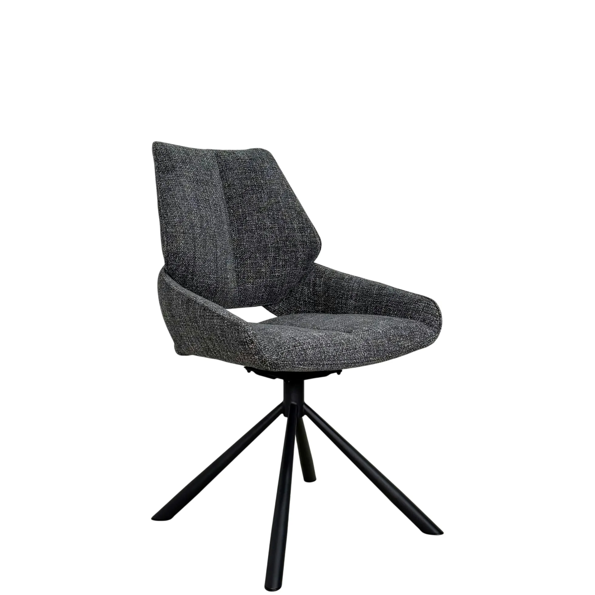 Chaise pivotante anthracite assise baquet (lot de 2) LIGURIE