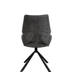 Chaise pivotante anthracite assise baquet (lot de 2) LIGURIE
