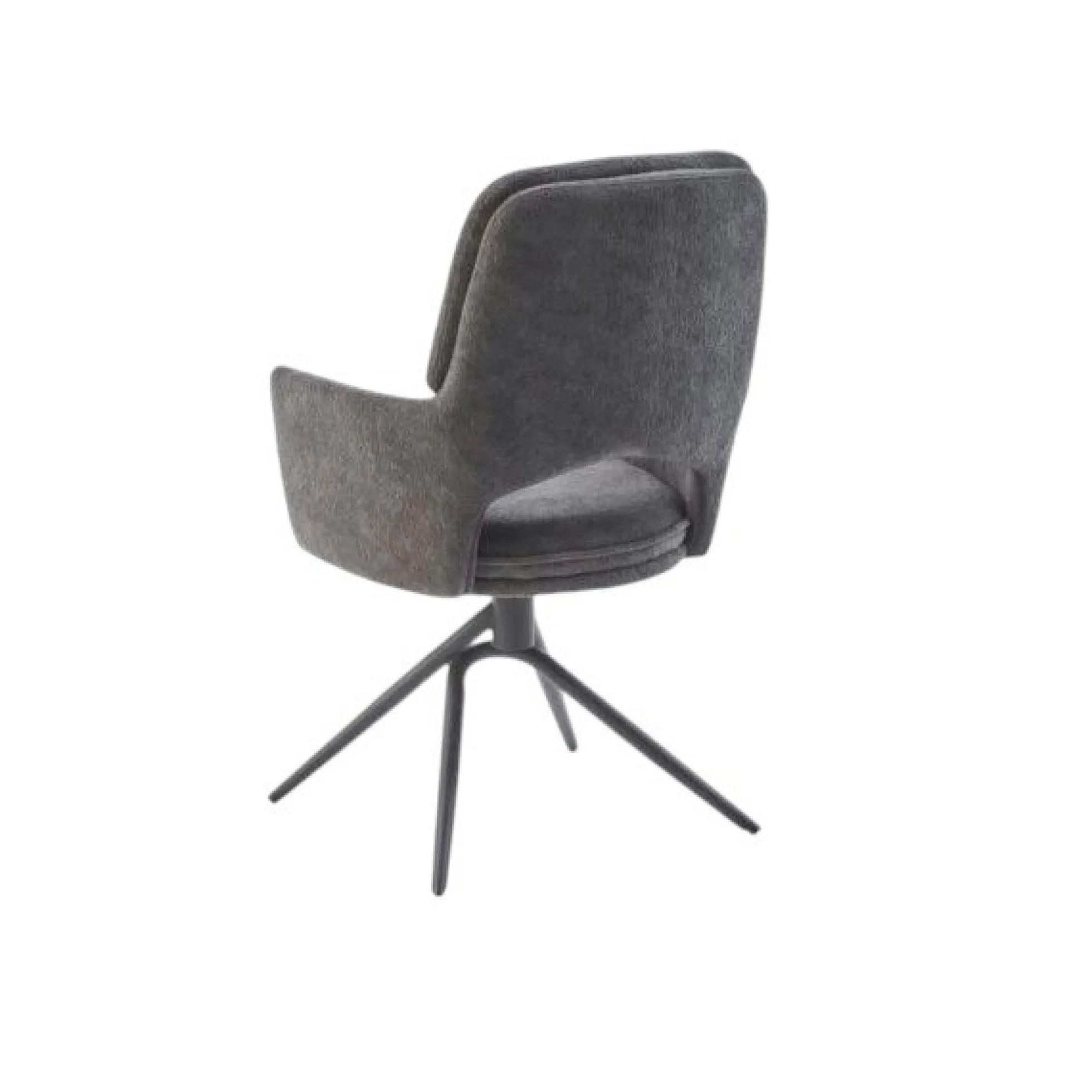 Chaise pivotante anthracite double coussinage (lot de 2) LIGURIE