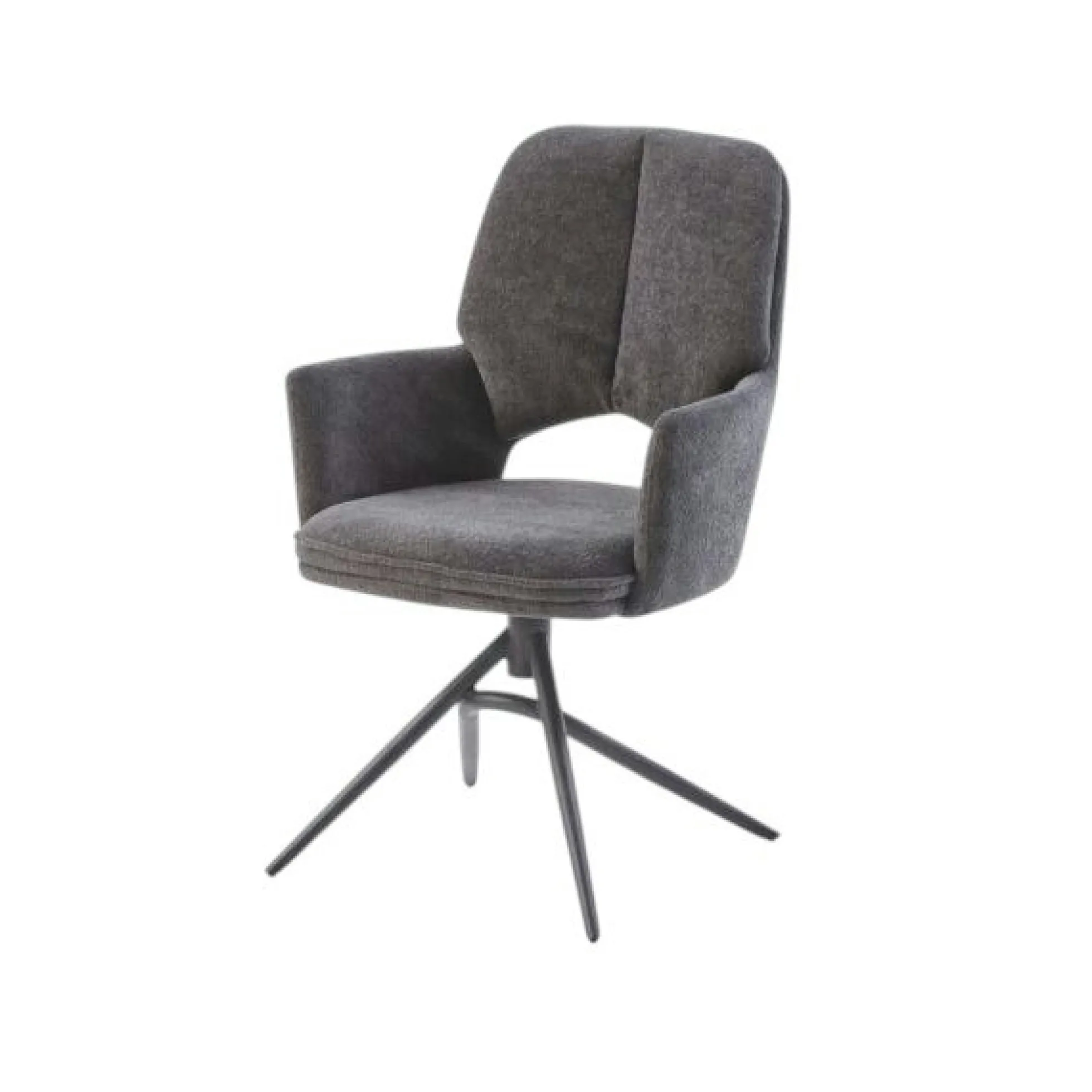 Chaise pivotante anthracite double coussinage (lot de 2) LIGURIE