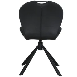 Chaise pivotante anthracite avec dossier courbe, (lot de 2) LOMBARDIE