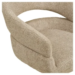 Chaise pivotante beige design avec pied noir (lot de 2) MONTREUX