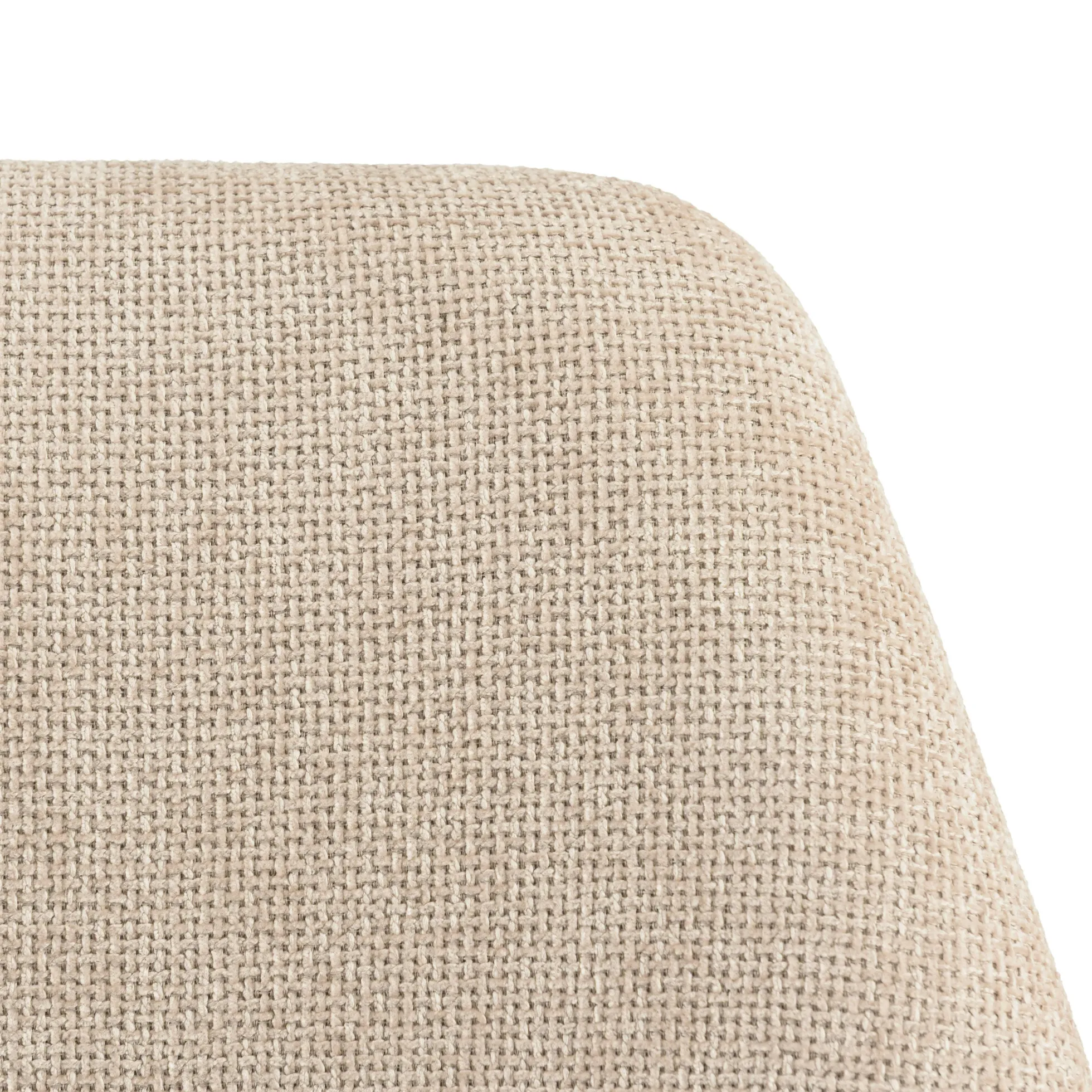 Chaise pivotante beige dossier droit - pieds bois LINEA