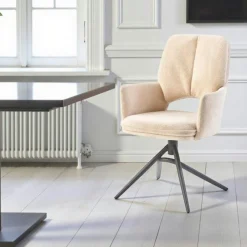 Chaise pivotante beige double coussinage (lot de 2) LIGURIE