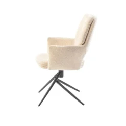 Chaise pivotante beige double coussinage (lot de 2) LIGURIE