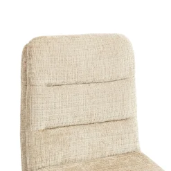 Chaise pivotante beige en tissu doux texturé (x2) PALERME