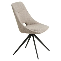 Chaise pivotante beige sable à dossier ouvert (lot de 2) BERLIN