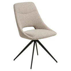 Chaise pivotante beige sable à dossier ouvert (lot de 2) BERLIN