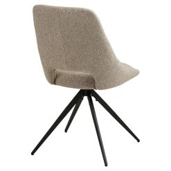Chaise pivotante beige sable à dossier ouvert (lot de 2) BERLIN