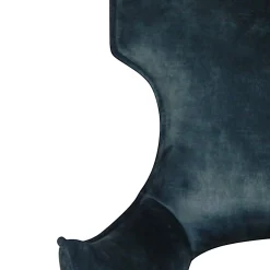 Chaise pivotante bleue bi-matière, dossier en T (lot de 2) LOMBARDIE