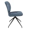 Chaise pivotante bleue dossier double (lot de 2) LIGURIE