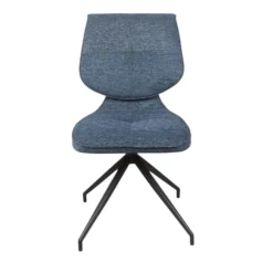 Chaise pivotante bleue dossier double (lot de 2) LIGURIE