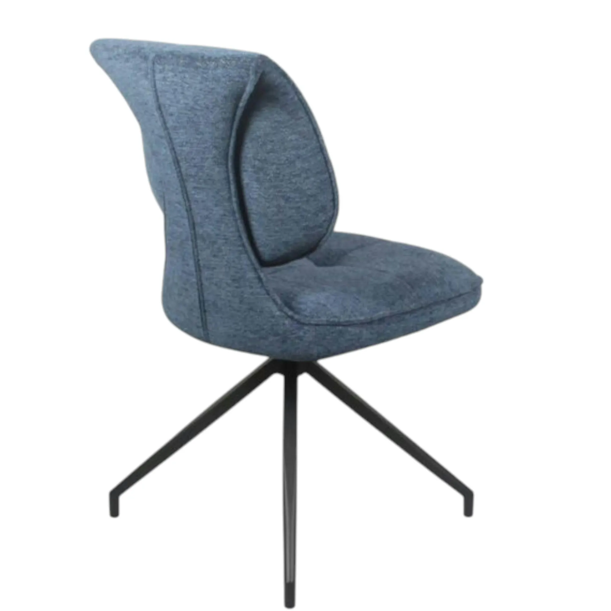 Chaise pivotante bleue dossier double (lot de 2) LIGURIE