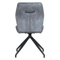 Chaise pivotante bleue en velours patiné avec poignée (lot de 2) LOMBARDIE
