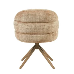 Chaise pivotante cannelle à dossier structuré (lot de 2) CORTINA