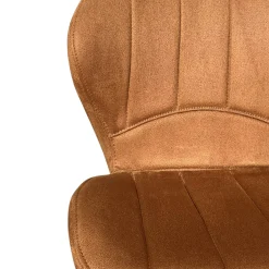 Chaise pivotante caramel avec dossier courbe, (lot de 2) LOMBARDIE