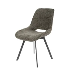 Chaise pivotante confort – taupe, dos ajouré (lot de 2) ASCOLI