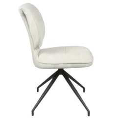 Chaise pivotante écrue dossier double (lot de 2) LIGURIE