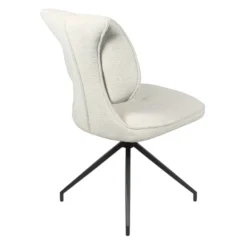 Chaise pivotante écrue dossier double (lot de 2) LIGURIE
