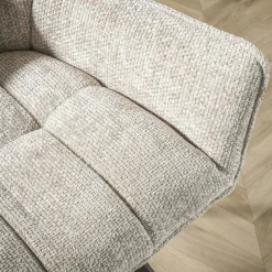 Chaise pivotante de salle à manger en velours texturé sable (lot de 2) MELBOURNE