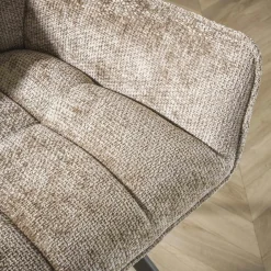 Chaise pivotante de salle à manger en velours texturé beige nacré (lot de 2) MELBOURNE