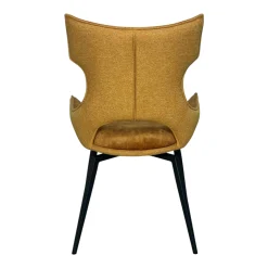 Chaise pivotante dorée bi-matière, dossier en T (lot de 2) LOMBARDIE